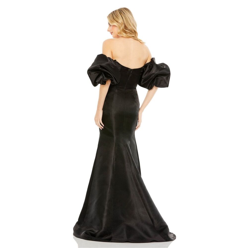 MAC DUGGAL SWEETHEART OFF THE SHOULDER PUFF SLEEVE GOWN